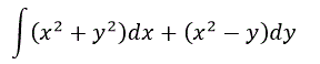 Вычислить криволинейный интеграл вдоль линии y=|x| от точки (-1; 1) до точки  (2; 2)