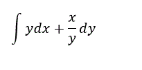 Вычислить криволинейный интеграл вдоль дуги кривой  y=e<sup>-x </sup> от точки А (0;1) до точки В (-1; е)
