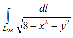 Вычислить криволинейные интегралы (рис) где L<sub>OA</sub> - отрезок прямой, соединяющий точки O(0;0) и B(2;2)