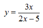 Найти производную функции  y = 3x /(2x - 5)