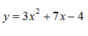 Найти производную функции y = 3x<sup>2</sup> + 7x - 4