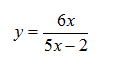 Найти производную функции y = 6x /(5x - 2)