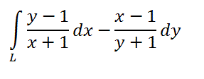 Вычислить криволинейный интеграл. Выполнить чертеж дуги кривой  L. L- дуга кривой y=x<sup>2</sup> от точки (1; 1) до точки (2; 4)