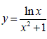 Найти производную функции:y = ln(x)/x<sup>2</sup> + 1