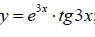 Найти производную функции y = e<sup>3x</sup>·tg(3x)