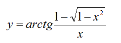 Найти производную y = arctg(1-√1-x<sup>2</sup>/x)