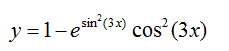 Найти производную y = 1-e<sup>sin<sup>2</sup>(3x)</sup>cos<sup>2</sup>(3x)
