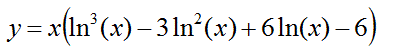 Найти производную y = x(ln<sup>3</sup>(x)-3ln<sup>2</sup>(x)+6ln(x)-6)