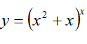 Вычислить логарифмическую производную функции y = (x<sup>2</sup>+x)<sup>x</sup>