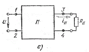 Разложение в ряд Фурье напряжения источника в схеме рис. 6.25, а имеет вид u=(U<sub>(0)</sub> + U<sub>(1) m</sub>sin(ωt) + U<sub>(3 )m</sub>sin(3ωt)) B. Начертить эквивалентную схему замещения электрического фильтра, обеспечивающего присутствие в токе нагрузочного резистора i<sub>н</sub> только одной гармонической составляющей частотой 3ω.