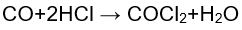 Расчитать тепловой эффект реакции: CO+2HCl → COCl<sub>2</sub>+H<sub>2</sub>O