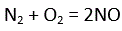 Реакция идёт по уравнению N<sub>2</sub> + O<sub>2</sub> = 2NO. Концентрация исходных веществ до начала реакции была: [N<sub>2</sub>] = 0,049 моль/л,  [O<sub>2</sub>] = 0,01 моль/л. 	<br />Вычислите концентрацию этих веществ в момент, когда [NO] = 0,005 моль/л