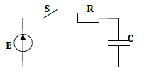 Дано: E = 10 В, R = 10 кОм, C = 1000 пФ. Найти: U<sub>Rпосле</sub>, U<sub>Cпосле</sub>, I<sub>после</sub> (после замыкания контакта S). Построить кривые изменения этих величин.