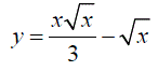 С помощью криволинейного интеграла первого рода найдите массу M дуги плоской материальной кривой y = (x√x/3) - √x между точками A и B с абсциссами x<sub>1</sub> = 1, x<sub>2</sub> = 9, если плотность вещества равна ρ (x,y) = 3
