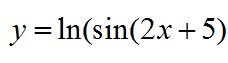 Найти производную dy/dx следующих функций y = ln(sin(2x+5))