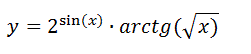 Найти производную функции  y=2<sup>sin⁡(x)</sup>∙arctg√(x)