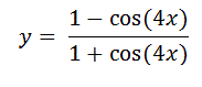 Найти производную функции y = (1-cos⁡(4x))/(1+cos⁡(4x))