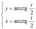 Найти производную функции y = arcctg(t/2),  x = arcctg(t/2).
