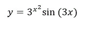 Найти производную функции y = 3<sup>x<sup>2</sup></sup>sin⁡(3x)
