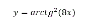 Найти производную функции y = arctg<sup>2</sup>(8x)