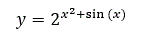 Найти производную функции y=2<sup>x<sup>2</sup>+sin⁡(x)</sup>