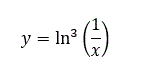Найти производную функции y = ln<sup>3</sup>⁡(1/x)