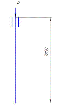 Рассчитать и спроектировать стальную стойку, центрально сжатую силой F = 1100 кН. Сечения стоики выполнено из 4-х равно полых угольников, планки – из полосовой стали. Дано: l = 7.8, [σ] = 250 МПа, σ<sub>Г</sub> = 320 МПа, 