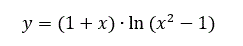 Найти производную функции y=(1+x)∙ln⁡(x<sup>2</sup>-1)