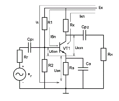 Проектирование транзисторного каскада (курсовая работа)