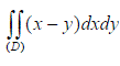 Вычислить интеграл ∫∫<sub>(D)</sub> (x - y)  dxdy , если область ( D) ограничена линиями: y = 0, y = x<sup>2</sup>, x = 2