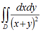 Вычислить (рис) по области D, ограниченной линиями 3≤x≤4, 1≤y≤2