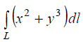Вычислить криволинейный интеграл ∫<sub>L</sub> (x<sup>2</sup> + y<sup>3</sup>)dl , где L – контур треугольника ABO с вершинами A(1;0) , B(0;1) , O(0;0) .