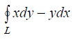 Вычислить ∫<sub>L</sub> xdy - ydx , где L – окружность x<sup>2</sup> + y<sup>2</sup> = 9.