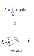 Вычислить ∫∫<sub>G</sub>xdydz где G — внешняя сторона части параболоида x = y<sup>2</sup> + z<sup>2</sup>, отсеченная плоскостью x = 2.
