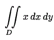 Вычислить двойной интеграл ∫∫<sub>D</sub> xdxdy  где область D ограничена линиями y<sup>2</sup> - 4y + x<sup>2</sup> = 0, y<sup>2</sup> - 8y + x<sup>2</sup> = 0, y = x / √3, x = 0