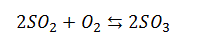 Определите равновесные концентрации всех веществ в системе: <br /> 2SO<sub>2</sub> + O<sub>2</sub> ⇆ 2SO<sub>3</sub>  <br /> Если исходные вещества были смешаны при следующих значениях концентраций: 0,5 моль/л SO<sub>2</sub> и 0,4 моль/л O<sub>2</sub> К<sub>с</sub> = 1,48.