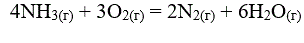 Вычислите стандартную энтальпию образования газообразного аммиака (NH<sub>3</sub>), используя стандартные энтальпии образования веществ, если известно, что тепловой эффект  4NH<sub>3(г)</sub> + 3O<sub>2(г)</sub> = 2N<sub>2(г)</sub> + 6H<sub>2</sub>O<sub>(г)</sub>  равен ∆Н<sub>х.р.</sub><sup>0</sup>=-1327,04 кДЖ