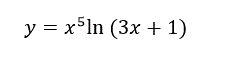Найти производную y=x<sup>5</sup>ln⁡(3x+1)