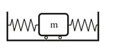 Телу массой m = 0,5 кг, соединённому с двумя одинаковыми пружинами жёсткость k<sub>1</sub> = k<sub>2</sub> = 800 Н/м сообщили начальную скорость v(0) = 3 м/с. Какова при этом будет амплитуда колебаний тела, если оно находится на гладкой плоскости?