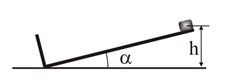 Тело скользит по наклонной плоскости высотой h с углом наклона α к горизонту без трения. У основания плоскости расположен абсолютно упругий отражатель. Определить период возникших колебаний тела.