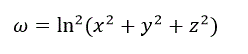 Найти частные производные функции ω = ln<sup>2</sup>(x<sup>2</sup> + y<sup>2</sup> + z<sup>2</sup>)