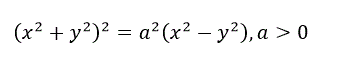 Вычислить площадь фигуры, ограниченной линией (x<sup>2</sup> + y<sup>2</sup>)<sup>2</sup> = a<sup>2</sup>(x<sup>2</sup> - y<sup>2</sup>), a > 0