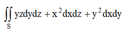 Вычислить поверхностный интеграл второго рода, где S – часть поверхности конуса x<sup>2</sup> + z<sup>2</sup> = y<sup>2</sup> (нормальный вектор n которой образует тупой угол с ортом j), отсекаемая плоскостями y = 0, y = 2.