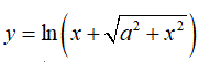 Найти производную y = ln(x + √(a<sup>2</sup> + x<sup>2</sup>))