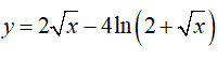 Найти производную y = 2√(x) - 5ln(2 + √x)