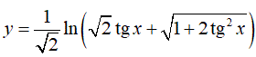 Найти производную y = (1/√2)ln(√2tg(x) + √(1 + 2tg<sup>2</sup>(x)))
