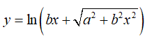 Найти производную y = ln(bx + √(a<sup>2</sup> + b<sup>2</sup>x<sup>2</sup>))