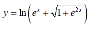 Найти производную y = ln(e<sup>x</sup> + √(1 + e<sup>2x</sup>))