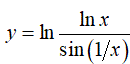 Найти производную y = ln(ln(x))/(sin(1/x)))