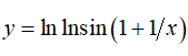 Найти производную y = ln(ln(sin(1 + 1/x))